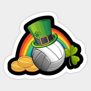 Volleyball Leprechaun Hat St. Patricks Day Sticker